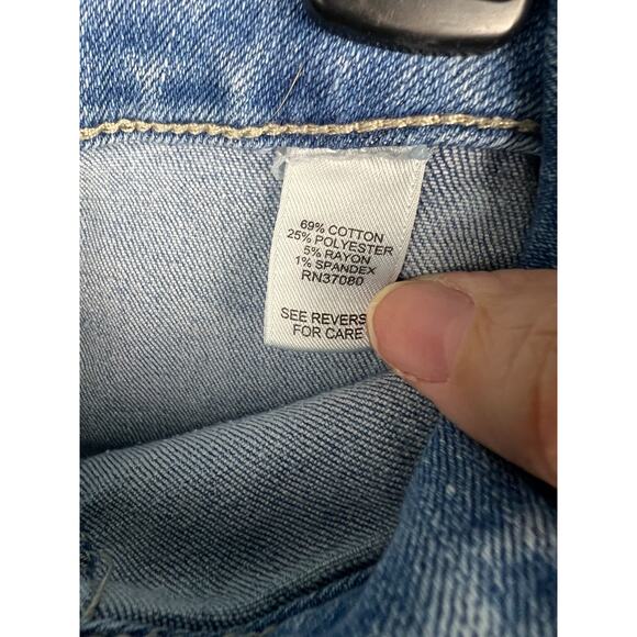 C Est 1946 Womens Light Wash Button Front Denim Jean Skirt Knee Length Size 12 - Picture 3 of 6